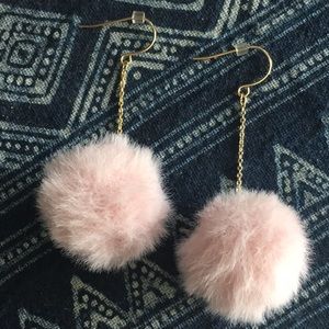 Furry Pom Pom earrings